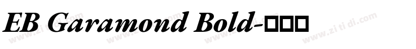 EB Garamond Bold字体转换